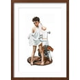 thumbnail image 2 of Art.com C-L-E-A-N (or Boy Drying Off after Bath) Giclee Print by Norman Rockwell, Brown Frame Wall Art, 17" x 23", 2 of 5
