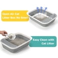 thumbnail image 4 of Caja de arena para gatos TomTenisse con tapa abierta, grande, plegable, gris, 4 of 7