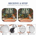 thumbnail image 6 of Sikiie Fox Bathtub Floral Art Print Foldable Car Windshield Sun Visor, Car Window Sunshade Suitable for Sedan, SUV and Truck Car Accessories-Medium, 6 of 6