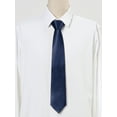 thumbnail image 2 of INSPIRE CHIC Corbatas de hombre de color sólido para ocasiones formales, casuales, fiestas y bodas, autoajustables, azul marino, 2 of 5