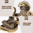 thumbnail image 5 of FRCOLOR Brass Snake Statue for Creative Decor Multi Use Perfect for Home Office 2.5 Inch, 5 of 8