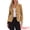 Khaki, variant on Women's Faux Suede Lapel Collar Button Down Long Sleeve Blazer XL Desert Tan