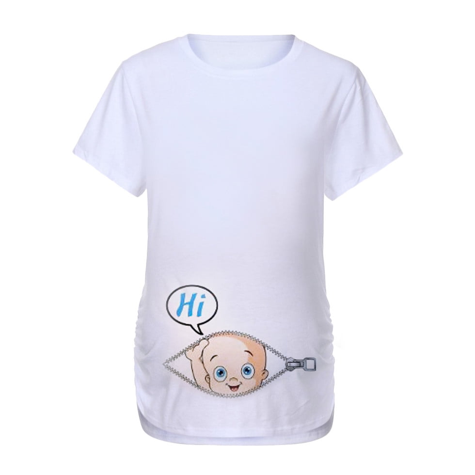 Getadate Women Short Sleeve Maternity Letter Cartoon Print Tops 4th of July Getadate Women Short Sleeve Maternity Letter Cartoon Print Tops 4th of July