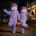 thumbnail image 5 of Big Mouth Monster Halloween Onesie for Adults Hooded Halloween Pajamas Halloween One Piece Jumpsuit Cozy Home Loungewear, 5 of 5