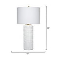 thumbnail image 3 of Maklaine Trunk Handmade Polyresin Table Lamp with Linen Shade, 3 of 3