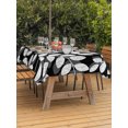 thumbnail image 3 of Outdoor Tablecloth with Umbrella Hole for Patio/Picnic/Party/Camping, Black Leaves Waterproof Table Cloth Rectangle Table Cover Washable, Farmhouse Botanical Leaf Branch Vintage Modern (60"x 102"), 3 of 9