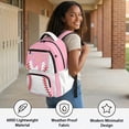 thumbnail image 3 of FKELYI 17 Inch Schoolbag Spacious Kids Backpack with Multi-Pockets for Boys Primary School Bookbag Baseball Pink Drip Print Travel Backpacks for Elementary Student, 3 of 7