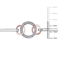 thumbnail image 3 of Miabella 1/10 Carat T.W. Diamond 2-Tone Sterling Silver Circle Bangle, 3 of 3