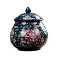 thumbnail image 1 of Tarros de jengibre redondos Chinoiserie, tarros de almacenamiento de cerámica con tapas selladas, para decoración del hogar/cocina/mesa Azul mayimx Tarro de jengibre, 1 of 9
