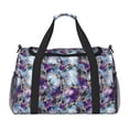 thumbnail image 1 of Disketp Purple Marble Texture Bolsa de Viaje Tipo Duffle, Bolso de Mano para Fin de Semana para Mujer, Bolsa de Gimnasio Ligera para Hombre, Esencial para Viajes, 1 of 7