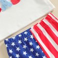 thumbnail image 7 of Okbabeha Kids Toddler Girls 4th of July Outfit,Short Sleeve Letter Tee Shirt+Stars Stripes Flare Pants Bell Bottom Outfits, 7 of 7