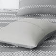 thumbnail image 6 of Madison Park King/Cal King Drew 5-Piece Clipped Jacquard Comforter Set with Throw Pillows, Gray, 6 of 9