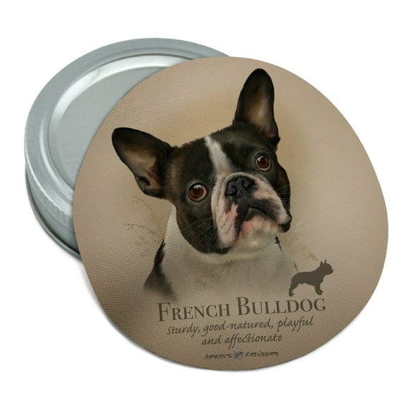 French Bulldog Dog Breed Round Rubber Non-Slip Jar Gripper Lid Opener