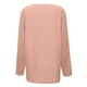 thumbnail image 4 of Camiseta informal de manga larga y cuello en V para mujer: comodidad básica, para todas las estaciones, combina con vaqueros, 4 of 4