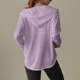 thumbnail image 5 of Hooded Long Sleeve Cooling Shirt with Pocket Hiking Fishing Outdoor Women Sun Protection Lightweight Breathable Quick Dry Jacket, 5 of 5
