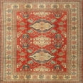 thumbnail image 1 of Ahgly Company Machine Washable Indoor Square Traditional Metallic Gold Area Rugs, 8' Square, 1 of 7