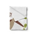 thumbnail image 2 of Sloth Soft Flannel Fleece Throw Blanket, Cartoon Style Australian Wildlife Mammal on Tree Branch Slow Steady Phrase, Cozy Plush for Indoor and Outdoor Use, 70" x 90", Tan Chestnut Brown, by Ambesonne, 2 of 5