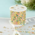 thumbnail image 6 of 4 Meters Colorful Oil Drip Cable Chain for Jewelry Making, 16K Gold Plated Brass Chain Mixed Color Enamel Chain Necklace Women Bracelet DIY Jewelry Supplies, 6 of 7