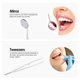 thumbnail image 5 of Juego de herramientas dentales de acero inoxidable para cuidado bucal en casa, incluye espejo, explorador y pinzas. Diseño profesional y cómodo para uso prolongado. Ideal para limpieza y revisión, 5 of 6