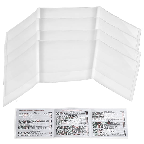 Funda transparente para tarjeta de mahjong Moscrea 2026 (4 piezas)