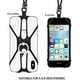 SHANSHUI Lanière de Téléphone 2 en 1 Amovible Porte-Silicone de Sangle de Cou avec Anneau Support Grip Compatible avec iPhone, – image 1 sur 5