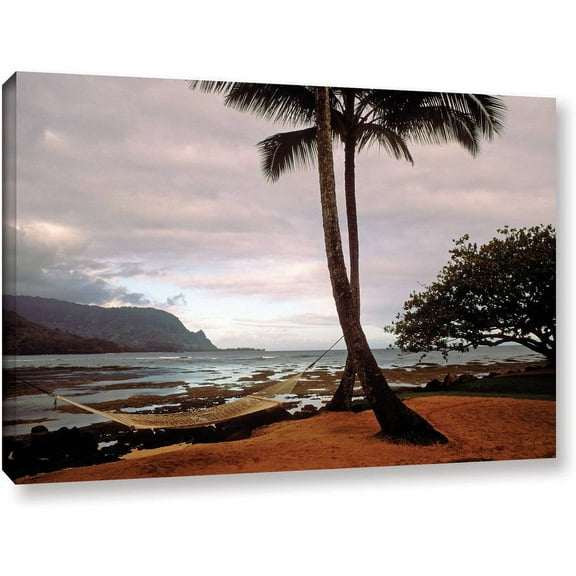ArtWall Kathy Yates "Hanalei Bay Hammock At Dawn" Gallery-Wrapped Canvas