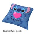 thumbnail image 4 of Dibujos animados Linda Lilo and Stitch(9) Juego de 4 fundas de cojín cuadradas para sofá, sala de estar y cama (45 x 45 cm), con cremallera invisible, regalo decorativo., 4 of 5