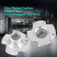 thumbnail image 2 of Captive T Nut,100pcs Zinc Plated Carbon Tee Nut Fourpronged T Nut Top-Notch Performance, 2 of 7