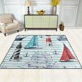 thumbnail image 3 of Coolnut Lightweight Carpet Mats, 5'3" x 4' Area Soft Rugs, Floor Mat Rug Home Decoration for Kids Room Living Room, 63"x 48" Anchor Ships Painting, 3 of 6