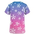thumbnail image 3 of Holiday Gifts! Titcea Christmas Scrub Tops Women Xmas Printed Short Sleeved V Neck Scrub Tops with Pockets Lightweight Stretchy Working Uniform, 3 of 4