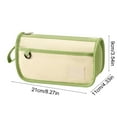 thumbnail image 2 of Hiroekza Canvas Pencil Case with Zipper - Large Capacity Stationery Bag for College, Office & Travel | Durable & Lightweight Organizer for Pens, Pencils, Markers & Art Supplies Green, 2 of 6
