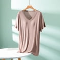 thumbnail image 5 of Weikingp Fitted Tees For Women，Tight Shirts For Women Gym Workout Tops Going Out Tops Business Casual Outfits Short Sleeve Tight Shirts For Women Crew Neck Brown XL, 5 of 9