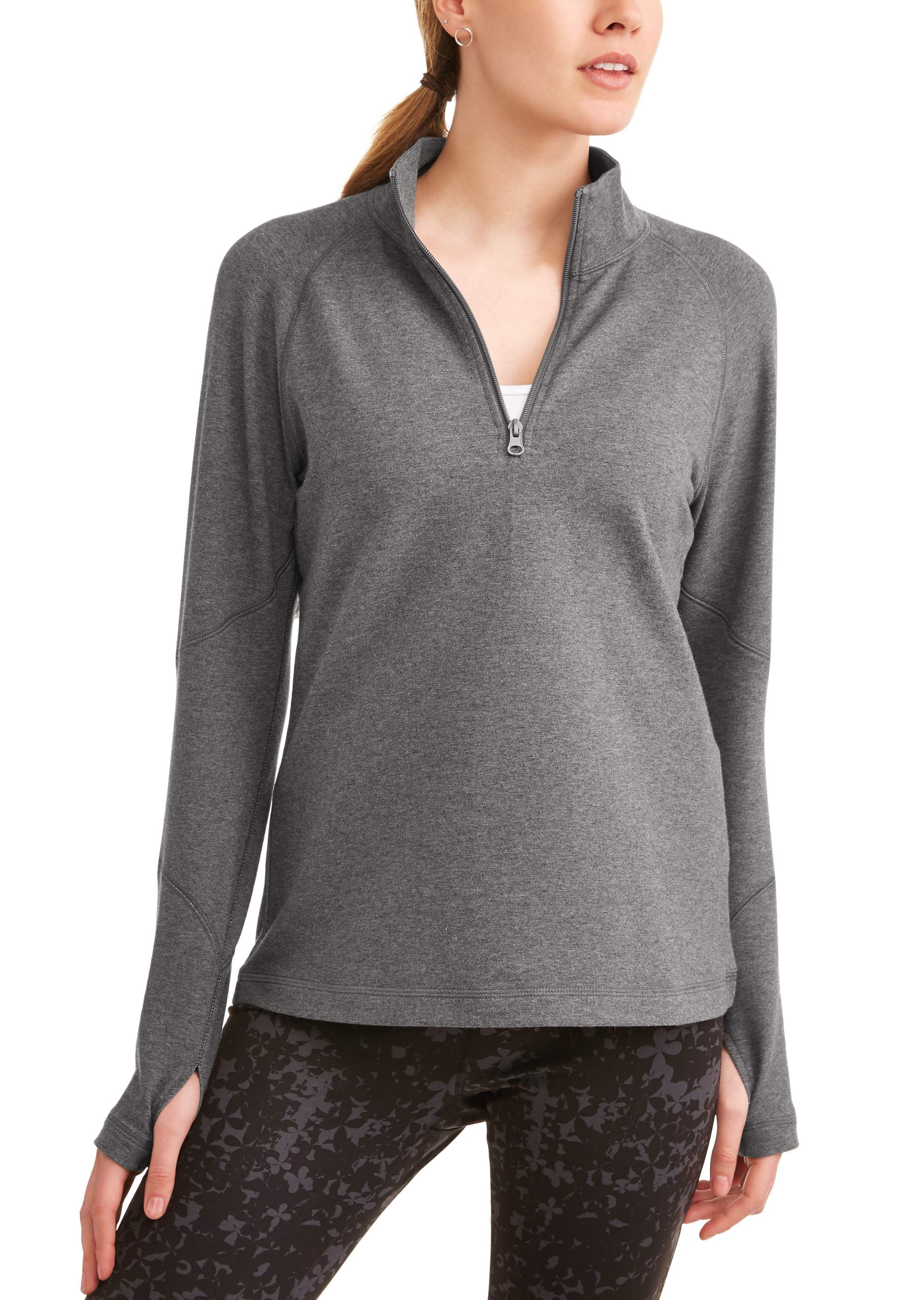 Women's Active 1/4 Zip Spacedye Performance Jacket With Thumbholes