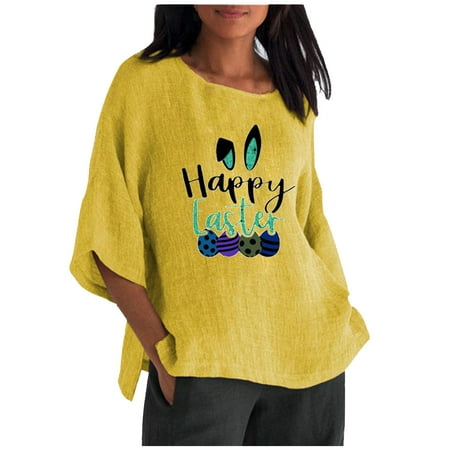 

Cute Scrub Tops for Women Funny Rabbit Bunny Shirt Short Sleeve V-Neck Comfortable Tops Cute Bunny Rabbit Graphic Summer Casual Cap Sleeve Eggs Print T-Shirts Loose Fit Blouses