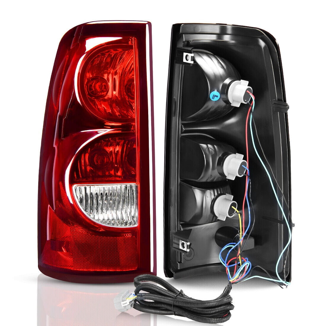 Ledkingdomus Pair Tail Lights For 2003-2006 Chevrolet Silverado 1500 2500 HD Rear Brake Lamps