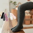 thumbnail image 5 of Crowdstage Baby Girl Tights Thick Cable Knit Leggings Stockings Cotton Pantyhose for Newborn Infant Toddler ,White,Pink,Gray 3 Pack, 5 of 9