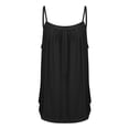 thumbnail image 4 of Fitted Tank Tops for Women, Yigetop Summer Tank Tops for Women 2025 Loose Fit Pleated Square Neck Sleeveless Shirt Curved Flowy Vest Basic Cotton Tee Sleeveless Tops for Women Black 3XL, 4 of 7