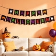 thumbnail image 6 of Hovilon Spooky Halloween Pennant Garland Banner with Pumpkin Ghost Graphic, Lightweight Paper Party Flags for Wall Window Mantel Doorway, Festive Holiday Home Decor Supplies for Themed Events, 6 of 6