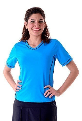 Adventure Chic V Neck Short Sleeve Swim 