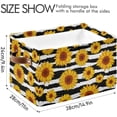 thumbnail image 4 of SKYSONIC Sunflower Laundry Basket Collapsible Laundry Hamper Clothes Toys Storage Bin with Handles, 1PC, 4 of 7