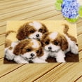 thumbnail image 2 of Three Dogs Latch Hook Carpet Cushion DIY Needlework Crocheting s, 2 of 6
