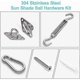 thumbnail image 3 of Sun Shade Sail Fixing Kit, Stainless Steel Sun Shade Sail Fastening Kit For Triangle And Square Rectangle Sun Shade Sail Fixing Accessories 5mm, 3 of 5