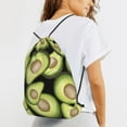 thumbnail image 6 of XMXT Waterproof Gym Bag, Avocado Oil Painting Pattern Drawstring Backpack for Men, s Multicolor, 6 of 8