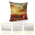thumbnail image 4 of Orinice Throw Pillow Cover Orange Flower Floral Sunset Landscape Red Dawn Spring Tulip  Pillowcase Home Decorative Square Pillow Case Cushion Cover White, 4 of 5