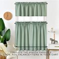 thumbnail image 6 of Waffle Weave Fabric Tier Curtains, Rod Pocket Waterproof Short Curtain Valance, 6 of 6