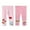 Pink stripes+ Deep pink stripes, variant on 2 Pack Girls Toddlers' Leggings Fashion Stretch Pants Comfortable Bottoms Rainbow Horse Embroidery for 2-7T