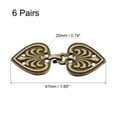 thumbnail image 2 of Cloak Clasp, 6 Pairs Sew on Hooks and Eyes Vintage Cape Clasps Fasteners Buttons(Bronze), 2 of 6