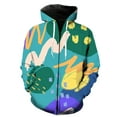 thumbnail image 1 of Sudadera con capucha y cremallera de manga larga con estampado 3D de grafiti abstracto para hombre, unisex, gran oferta 2024, con capucha., 1 of 6
