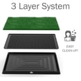 thumbnail image 3 of Artificial Grass Puppy Pad for Dogs and Small Pets ? Reusable Potty Training Pad with Tray ? Dog Housebreaking Supplies by PETMAKER (20 x 25), 3 of 6