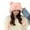 Pink, variant on Xijirk Womens Furry Knitted Hat Soft Warm Headwear for Daily Casual Autumn Winter Wear,Grey,One Size